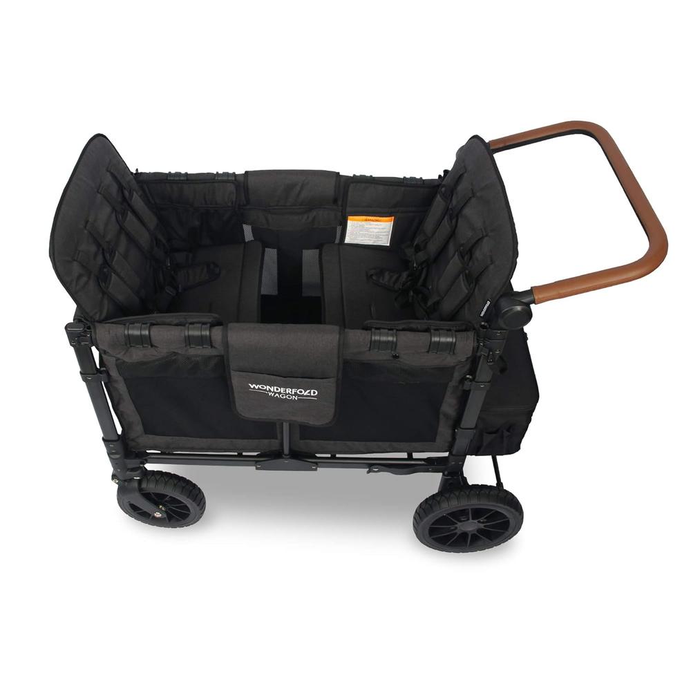 Wonderfold W4 Luxe Multi-Function 4 Passenger Folding Stroller Wagon - Adjustable Canopy