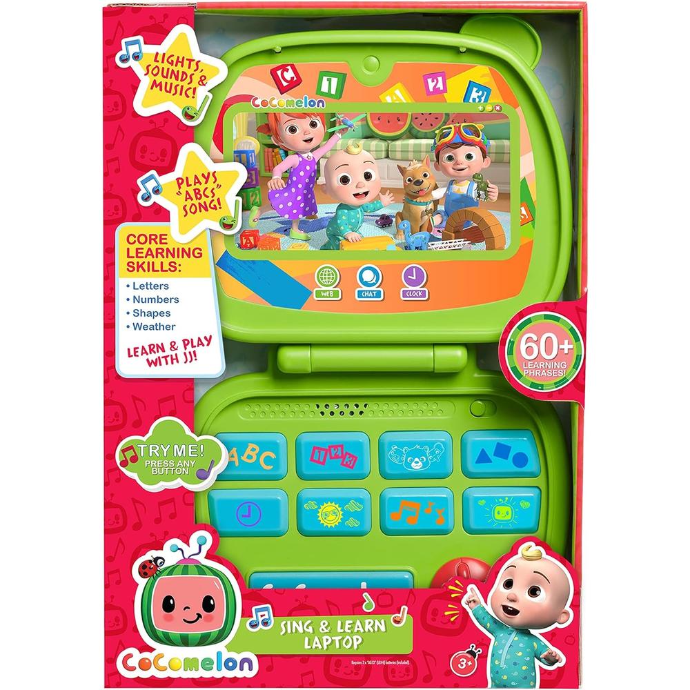 Cocomelon Sing and Learn Laptop Toy for Kids with Lights and Sounds Preschool Ages 3 up