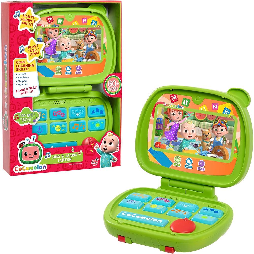 Cocomelon Sing and Learn Laptop Toy for Kids with Lights and Sounds Preschool Ages 3 up