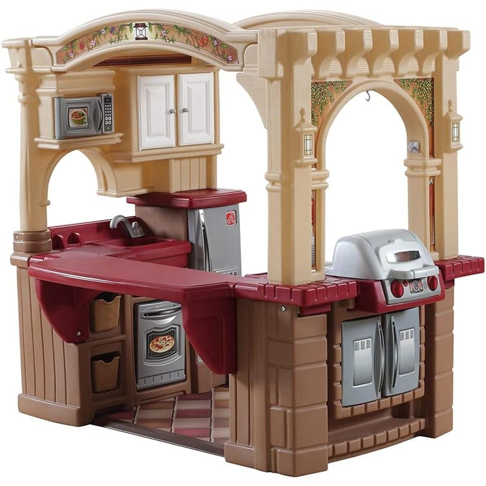 Step 2 Step2 Grand Walk-In Kitchen & Grill | Large Kids Kitchen Playset Toy | Play