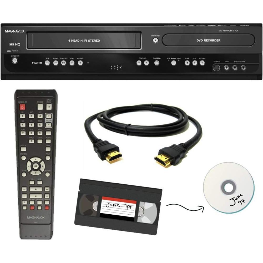 MGD REFURBISHED NOT IN ORIGINAL BOX Magnavox ZV427MG9 DVD Recorder &amp; 4-Head Hi-Fi VCR with Line-In Recording.