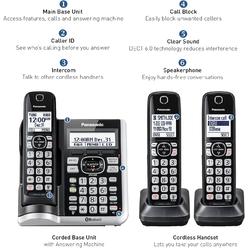 Panasonic Link2Cell Bluetooth Cordless Phone System with Voice Assistant, Call ?