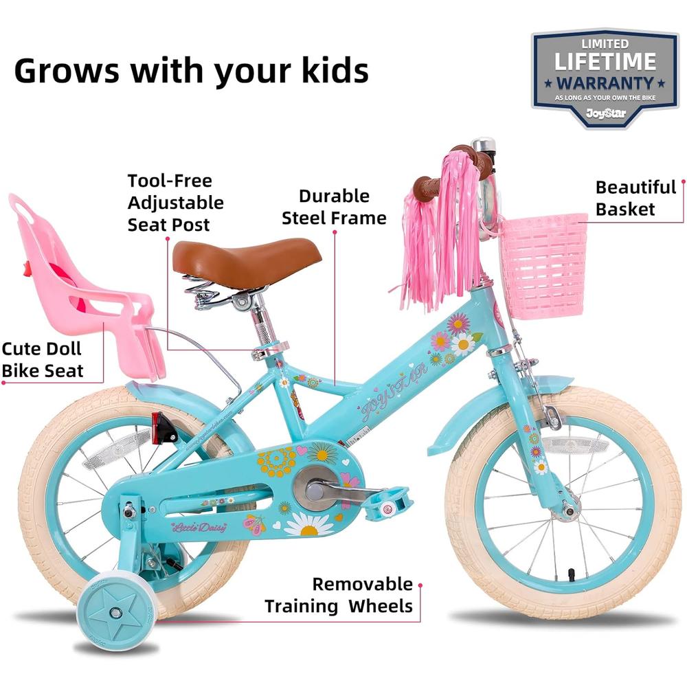 JOYSTAR Little Daisy Girls Bike for Kids Age 2-7 Years Old