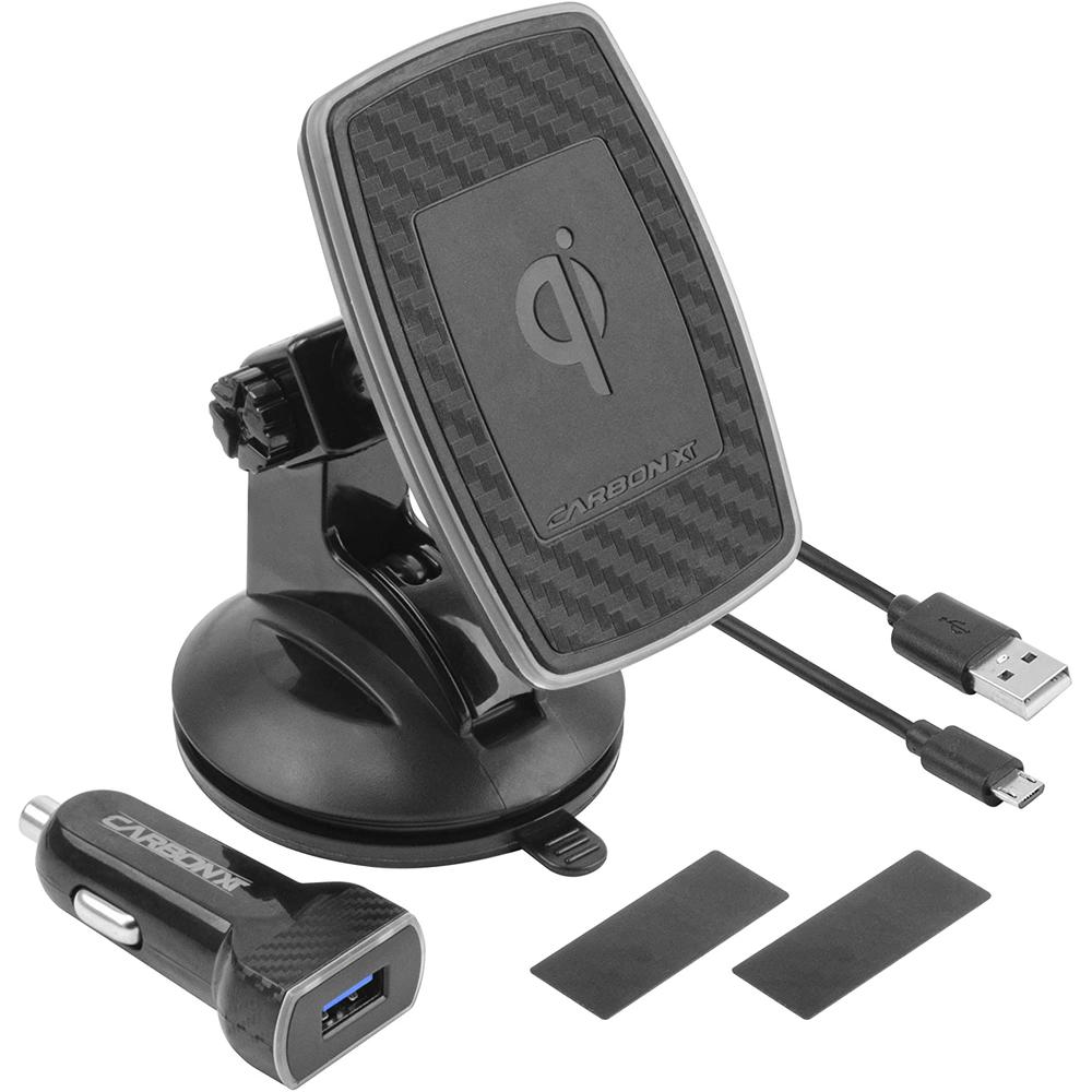 Carbon XT 10w Qi Wireless Magnetic Charger With Suction Cup Mount