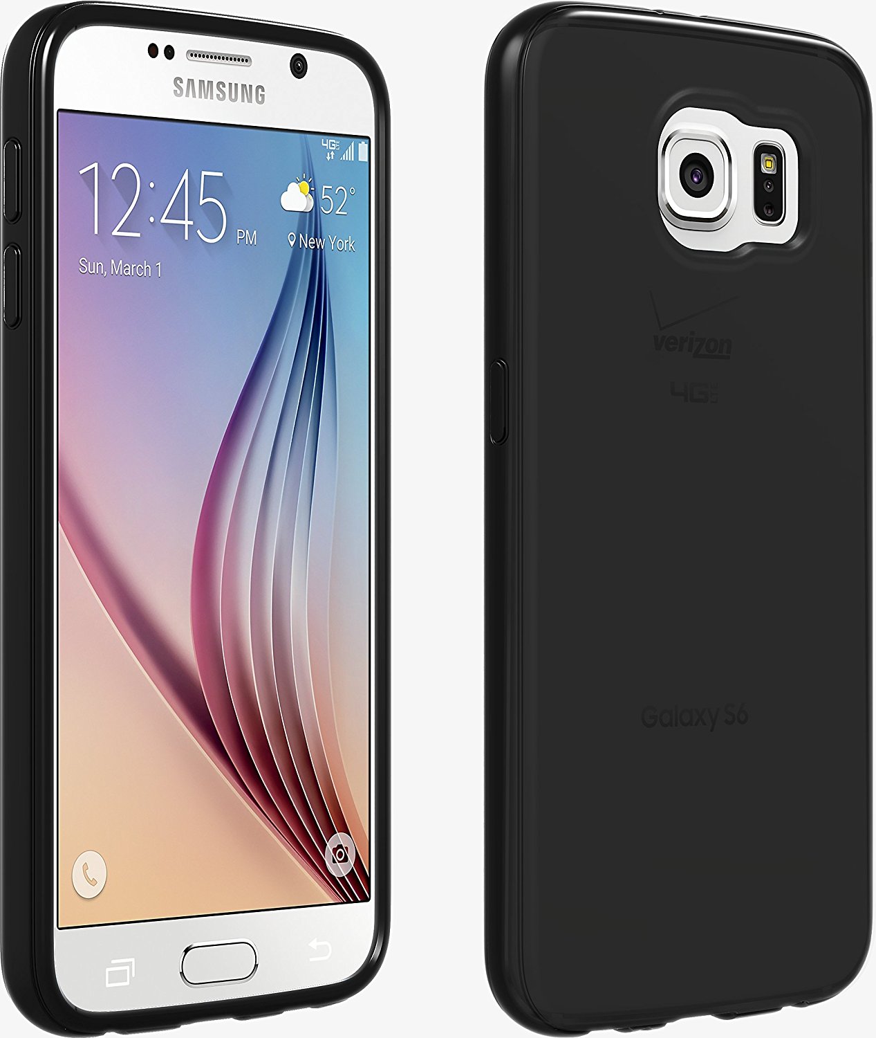 Verizon High Gloss Silicone Case for Samsung Galaxy S6 - Black