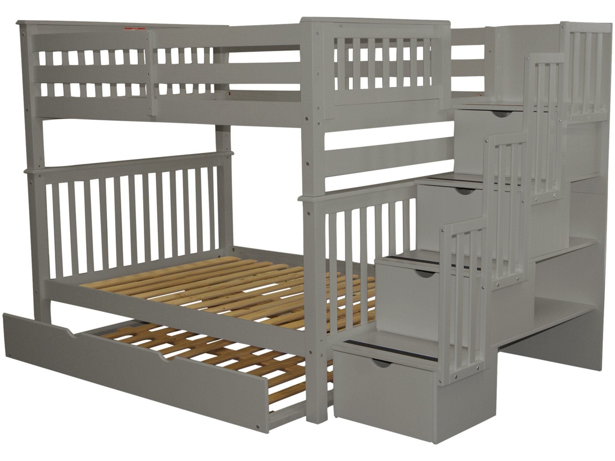 Bunk Bed King Stairway Full, Bunk Bed With Full Trundle