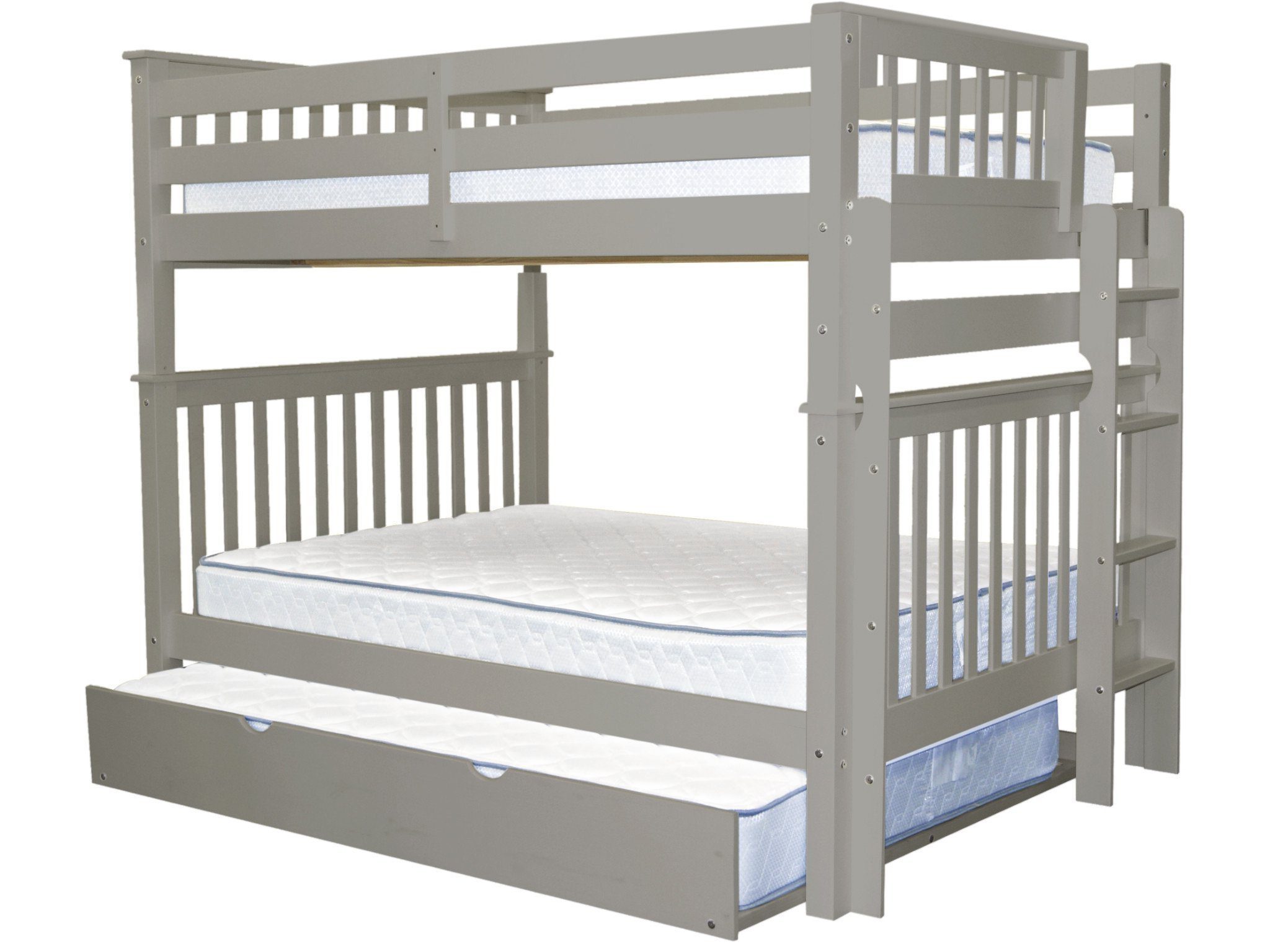 Bunk Bed King Mission Style, Bunk Bed With Ladder On The End