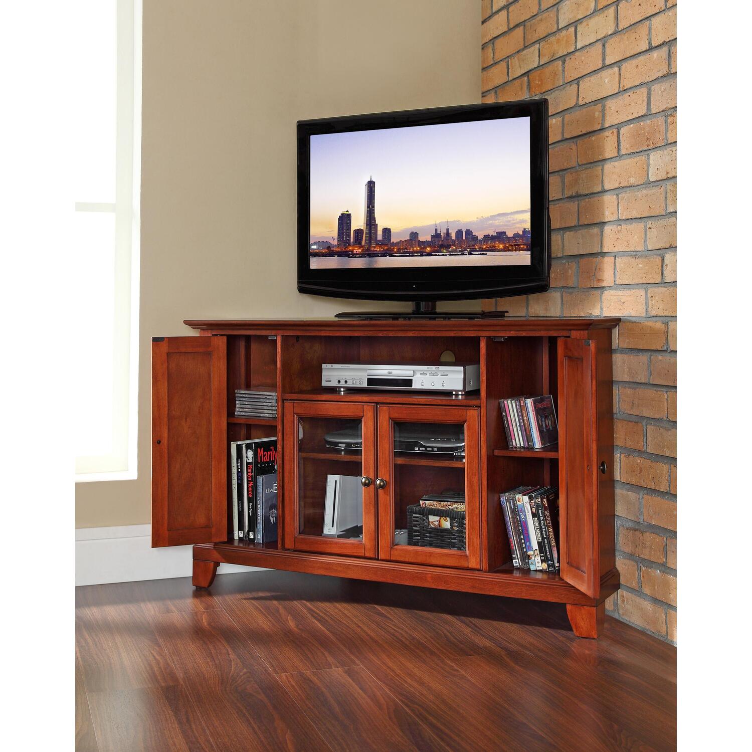 Crosley Newport 48 Corner Tv Stand Clic Cherry