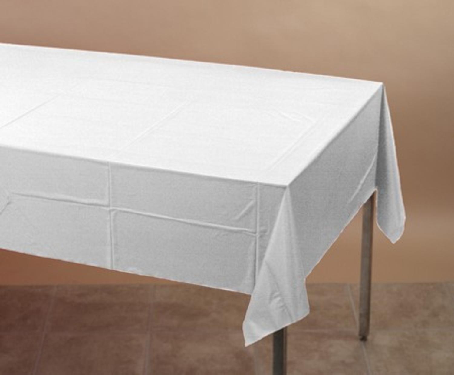 Party Central Club Pack Of 24 White Disposable Plastic Table Cloth Party Central Club Pack Of 24 White Disposable Plastic Table Cloth Covers 9