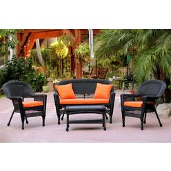 Traditional Cc Outdoor Living Casual Seating Sets Sears Cc Outdoor Living 4 Piece Black Wicker Patio Chair Loveseat Table Furniture Set