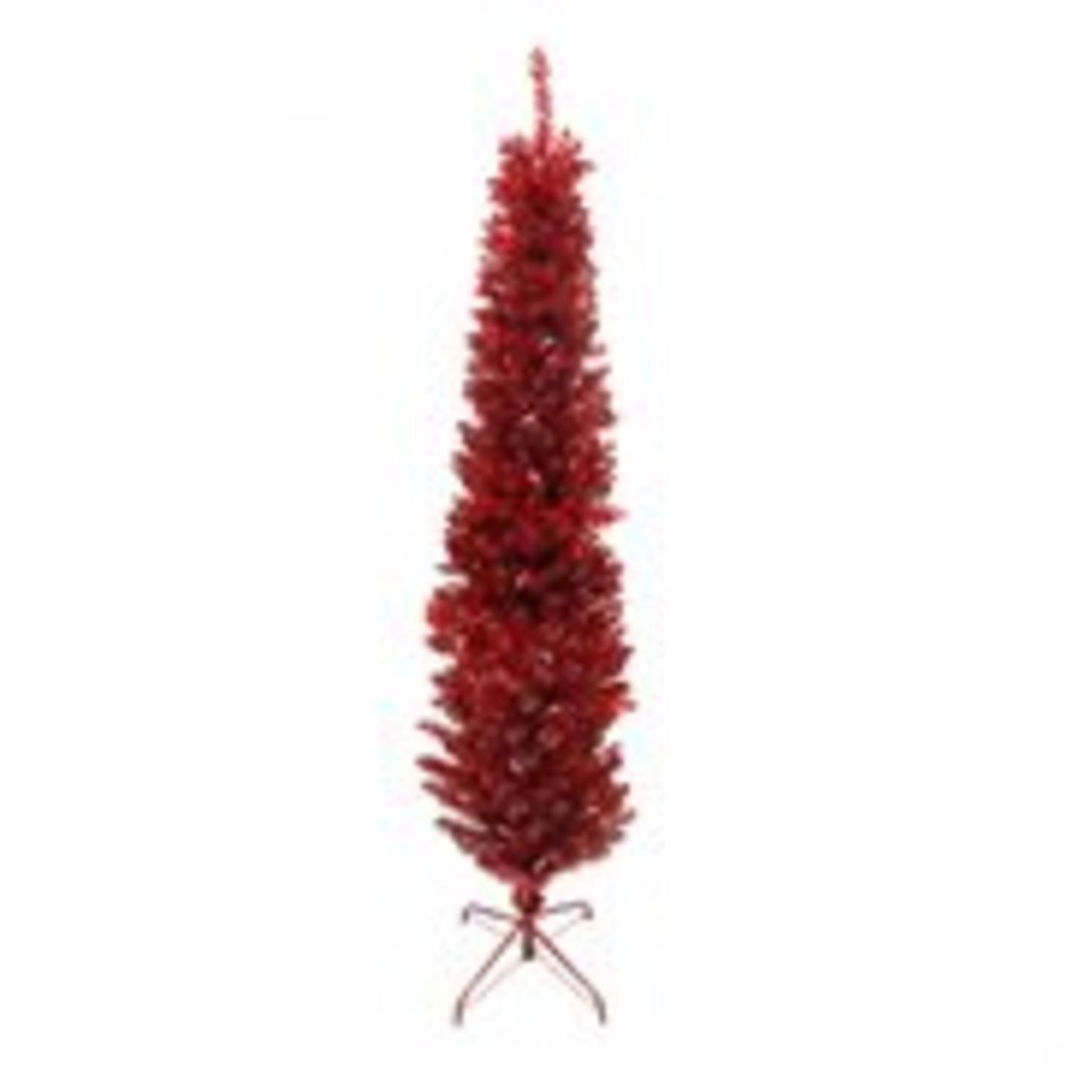 Northlight 6 X 20 Pre Lit Red Tinsel Artificial Christmas Tree Clear Northlight 6 X 20 Pre Lit Red Tinsel Artificial Christmas Tree Clear