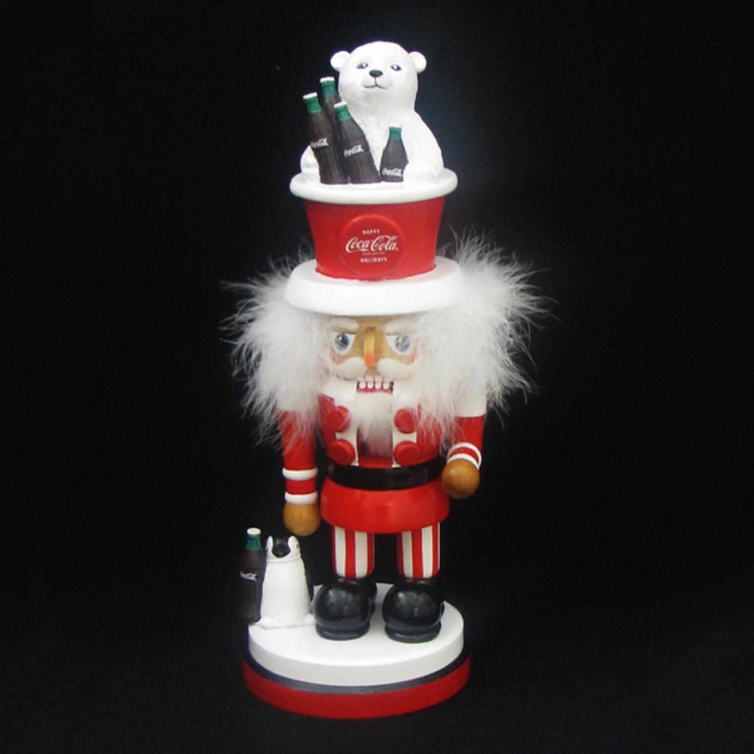 ksa coca cola happy holidays nutcracker with polar bear hat christmas decoration - Indoor Animated Christmas Figures ksa coca cola happy holidays nutcracker with polar bear hat christmas decoration - Indoor Animated Christmas Figures