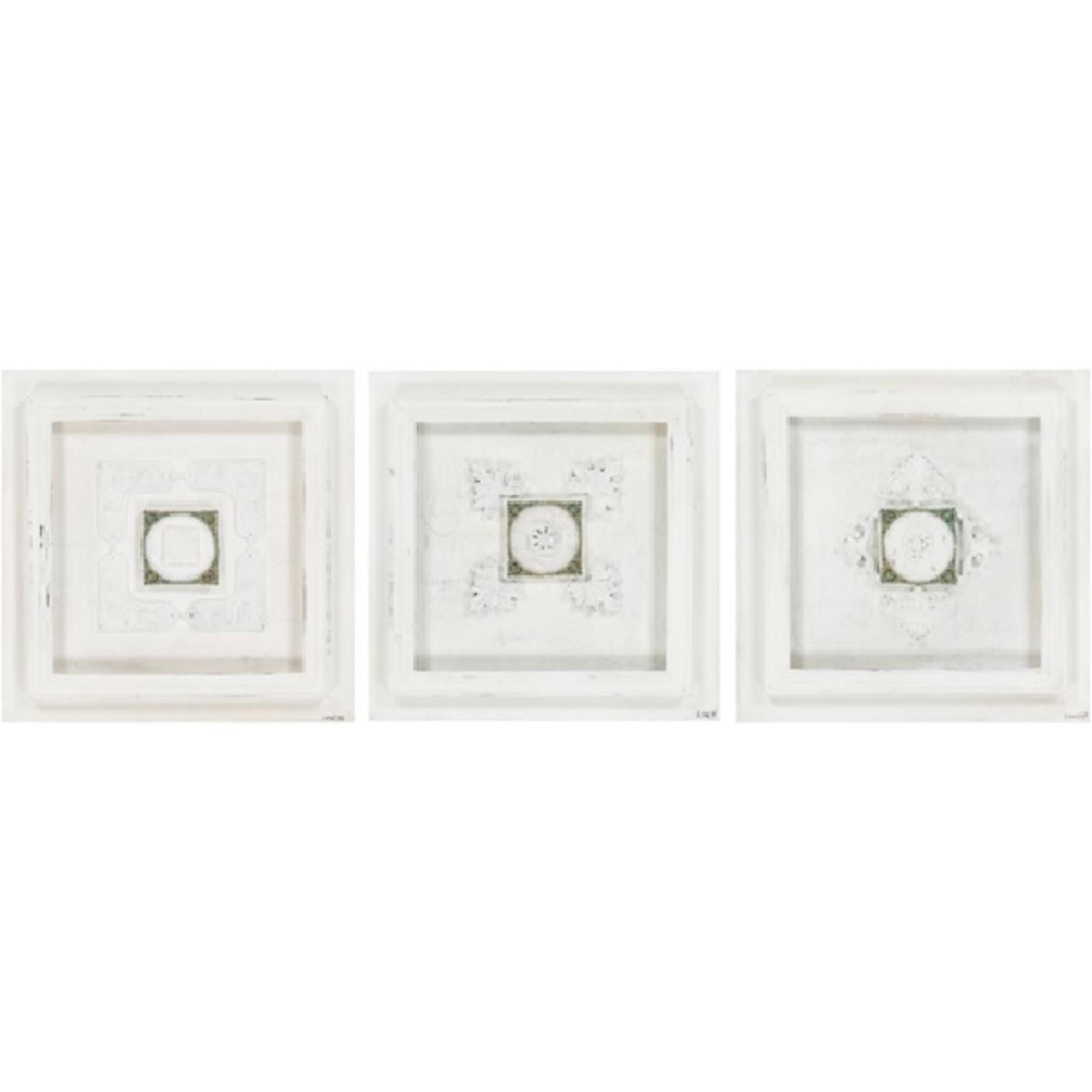 Three Hands Corp Set Of Wall Decor Diva At Home Set Of 3 Garden Stone Hand Painted Canvas Wall Art 18