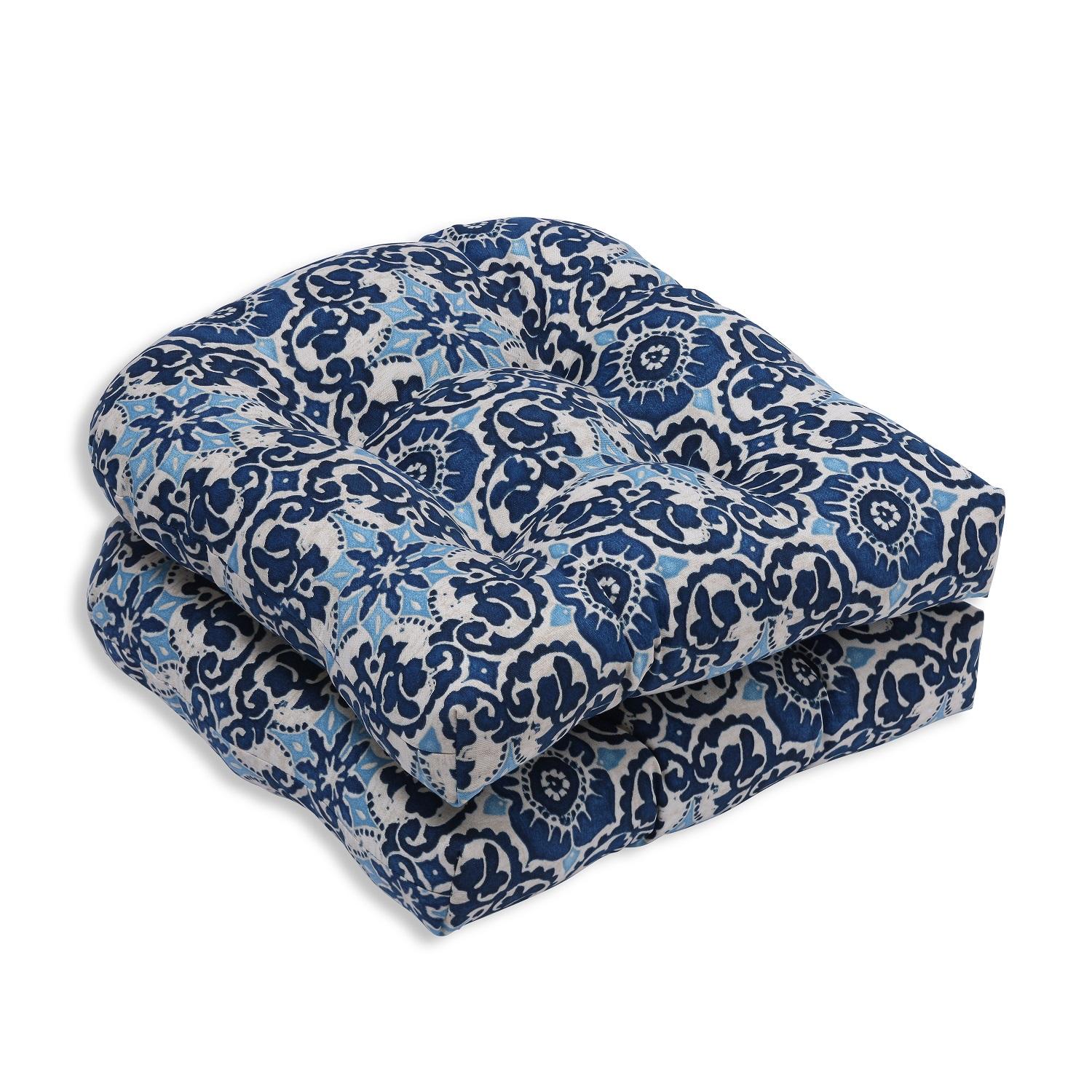 Cc Outdoor Living Replacement Cushions Kmart Cc Outdoor Living Set Of 2 Woodblock Prism Blue Patio Chair Cushions