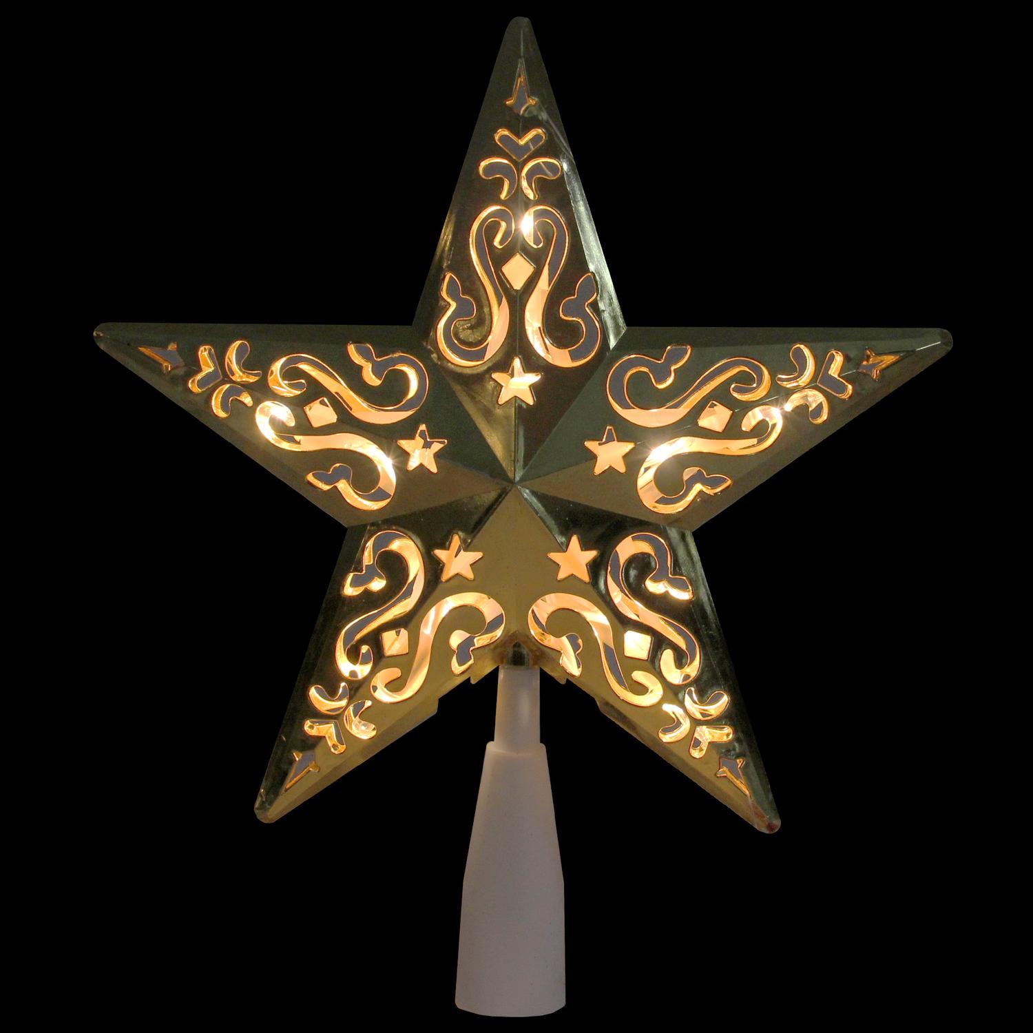 northlight 8 5 gold star cut out design christmas tree topper