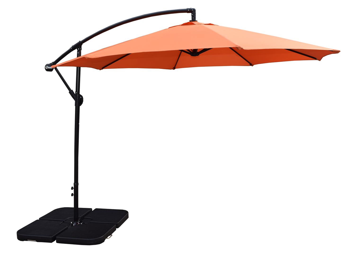 Patio Umbrellas Bases Orange Kmart Cc Outdoor Living 10 Orange Patio Cantilever Umbrella With Crank And Position Operation System