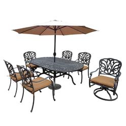Dining Sets 6 Person Kmart Cc Outdoor Living 9 Piece Antique Black Finish Aluminum Furniture Patio Dining Set