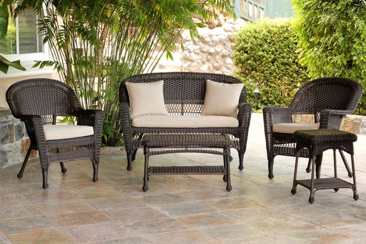 armless outdoor wicker chairs
