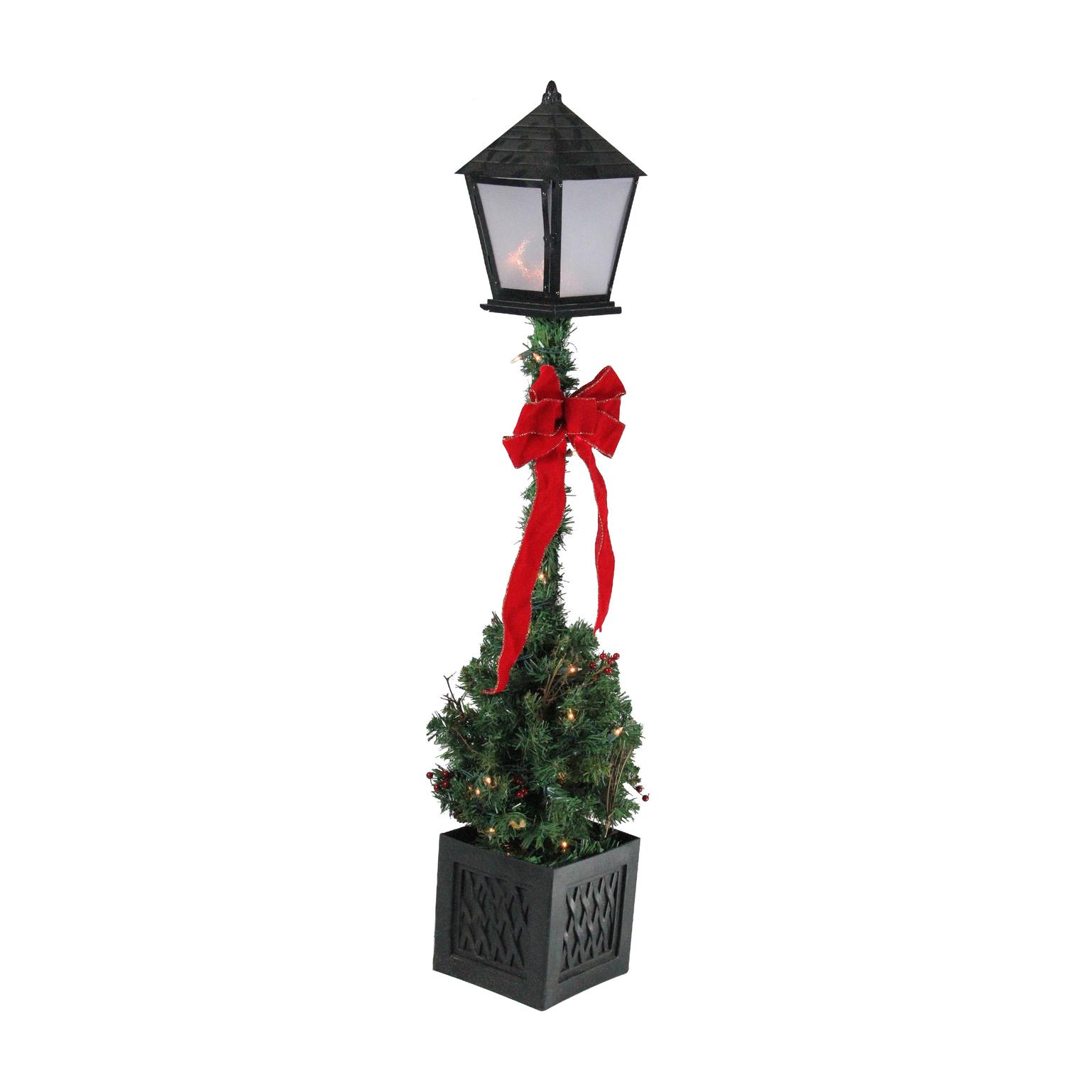 lb international 49 pine topiary lamppost in decorative black urn box christmas decoration - Christmas Lamp Post Decoration lb international 49 pine topiary lamppost in decorative black urn box christmas decoration - Christmas Lamp Post Decoration