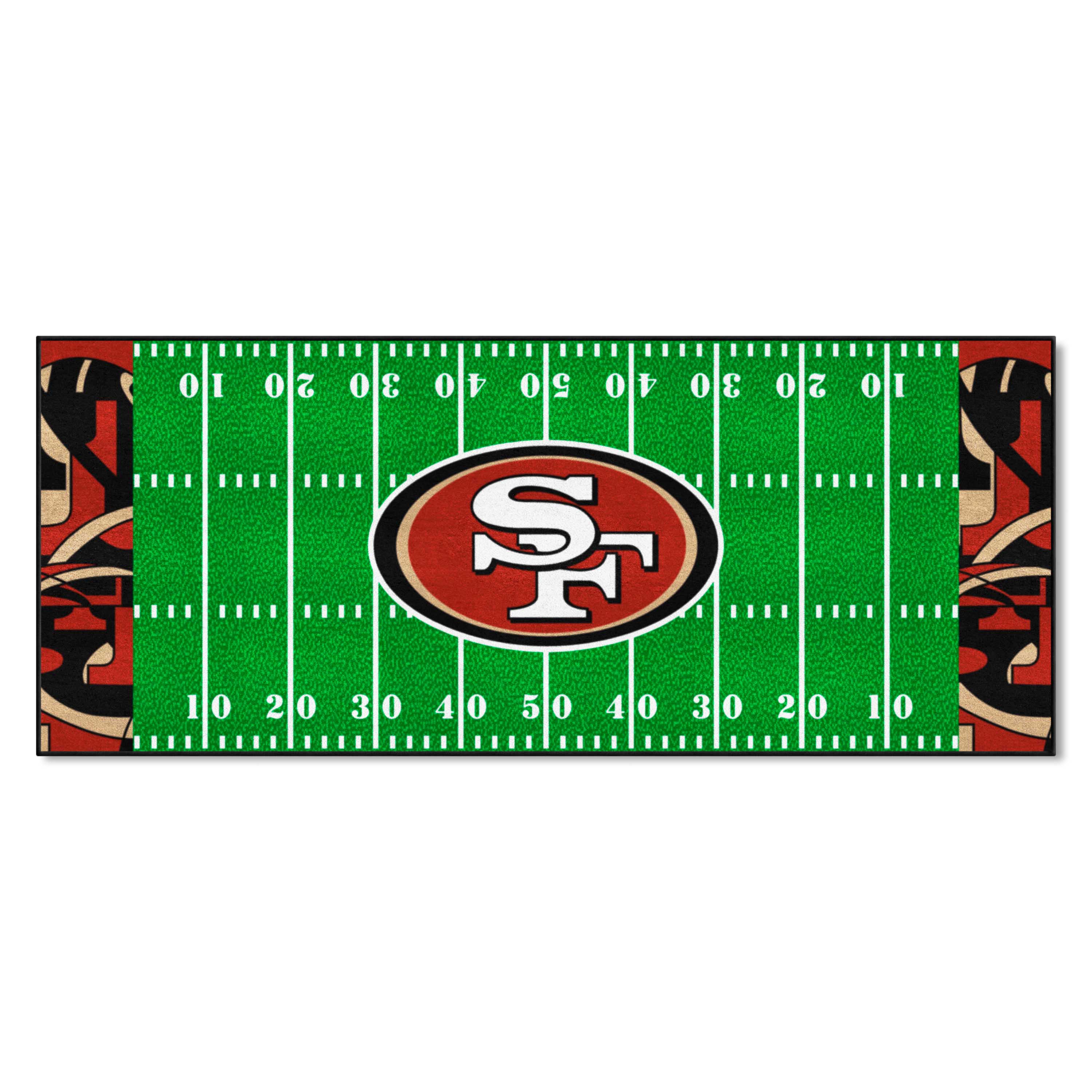 Nfl San Francisco 49ers Pool Table Light 40 Cc Sports Decor Nfl San Francisco 49ers Football Field Runner Mat Area Rug