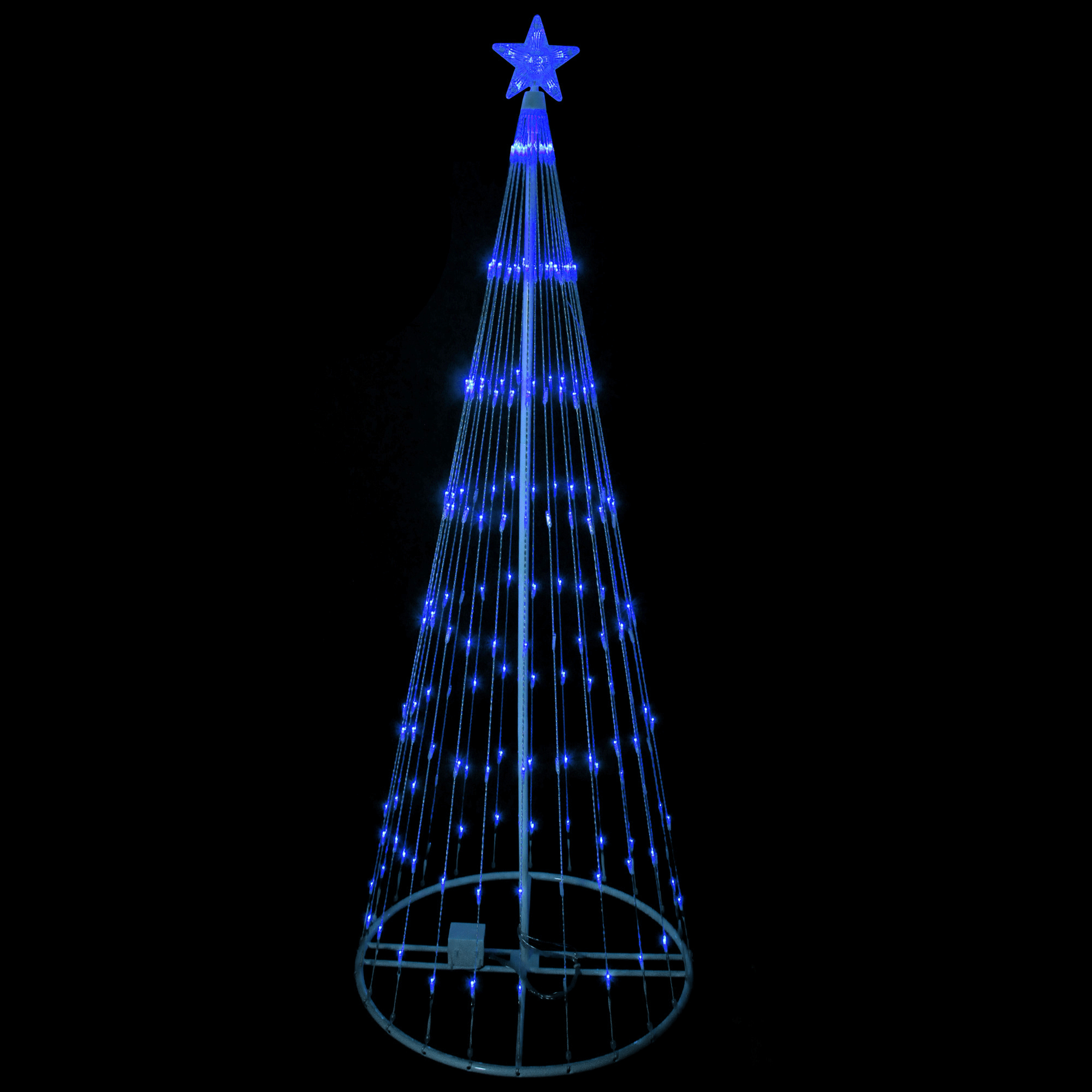 Lb International 093422821483 9 Blue Led Light Show Cone Christmas Lb International 093422821483 9 Blue Led Light Show Cone Christmas Tree Lighted Outdoor Decoration