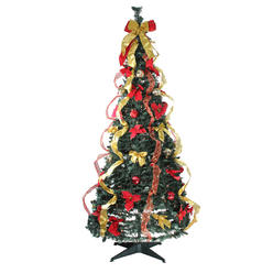 Northlight 6 Pre Lit Gold And Red Decorated Pop Up Artificial Christmas Tree Northlight 6 Pre Lit Gold And Red Decorated Pop Up Artificial Christmas Tree