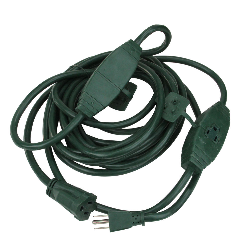Stanley 25' Stanley PowerMax 3-Outlet Green Heavy Duty Outdoor Grounded Extension Cord