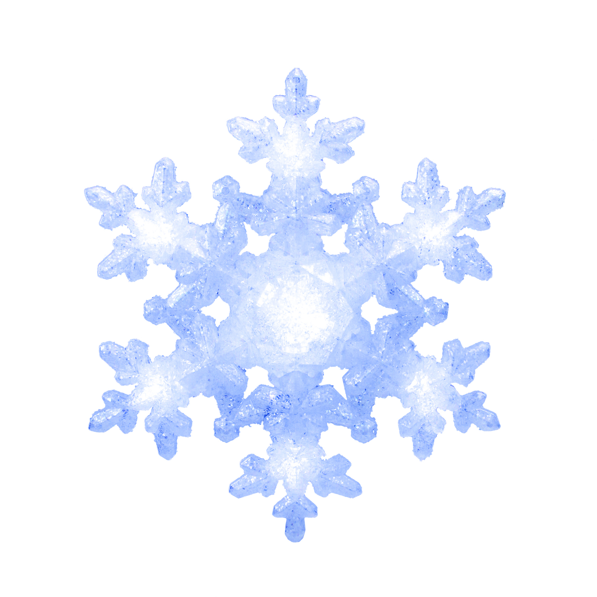 Kurt S Adler 9 25 Lighted White And Blue Sparkly Snowflake