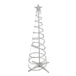 Northlight 5' Pure White LED Spiral Christmas Tree Outdoor Decoration