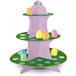 Beistle Pack of 12 Easter Egg Display Stand Easter Centerpieces 13.5"
