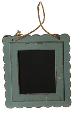 RAZ 10" French Countryside Vertical Green Distressed Frame Hanging Chalkboard Wall Decor