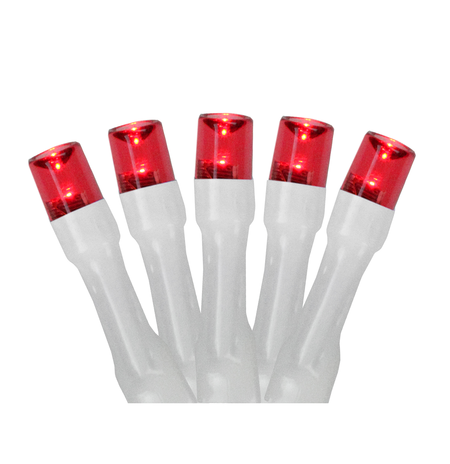 Northlight 20 Battery Operated Red LED Wide Angle Mini Christmas Lights - 9.5 ft White Wire