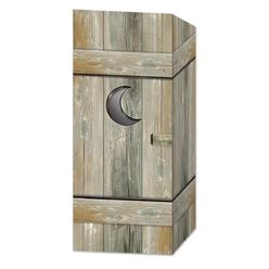 Party Central Club Pack of 12 Brown and Gray Outhouse with Quarter Moon Centerpiece Table Decors 8.75"