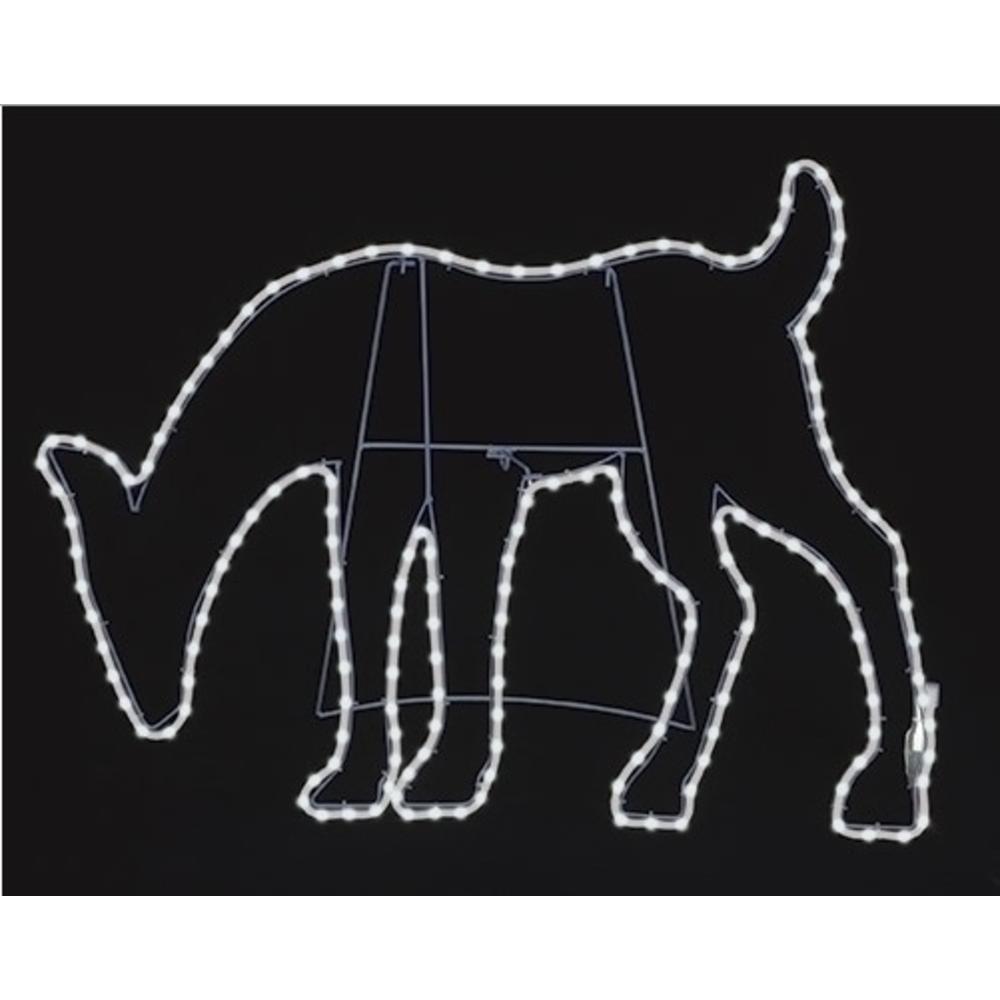 Roman 31" White LED Lighted Deer Head Down Christmas Outdoor Silhouette Decoration
