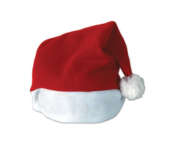 Party Central Pack of 12 Red and White Plush Santa Christmas Hat Costume Accessories - One Size