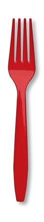 Party Central Club Pack of 288 Classic Fire Engine Red Party Forks 7"
