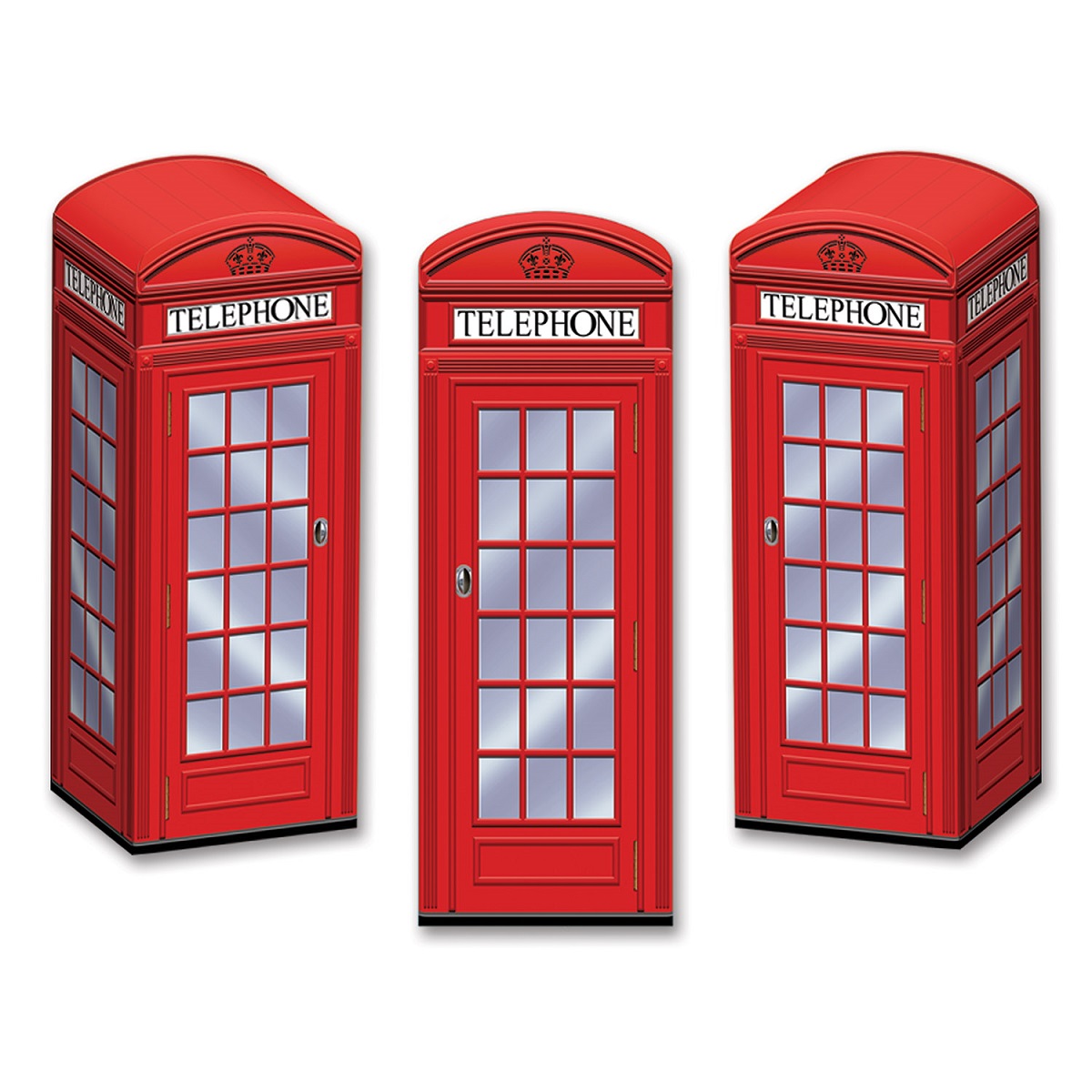 Party Central Club Pack of 36 Red 3-D Phone Booth Party Favor Boxes 8.5"