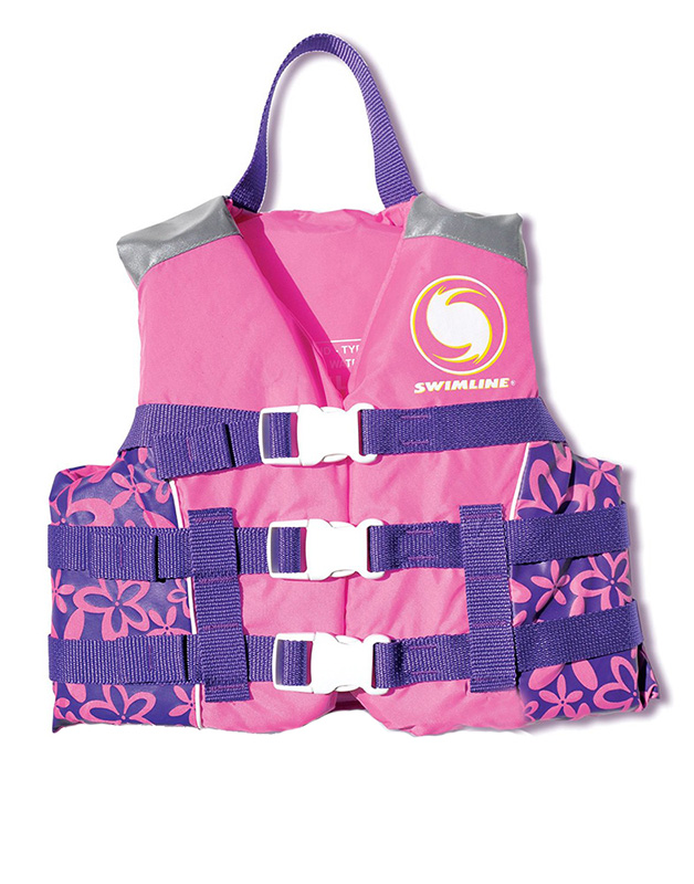 Swim Central Pink and Purple Floral Swimming Pool Vest Life Jacket - Up to 90lbs