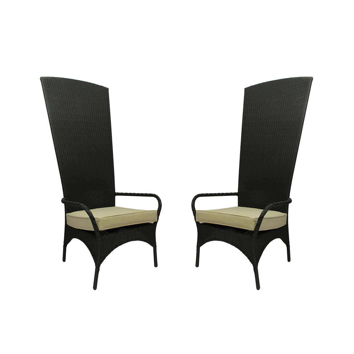 CC Outdoor Living 257554474454 Set of 2 Black Resin Wicker ... CC Outdoor Living 257554474454 Set of 2 Black Resin Wicker ... on Cc Outdoor Living id=69703