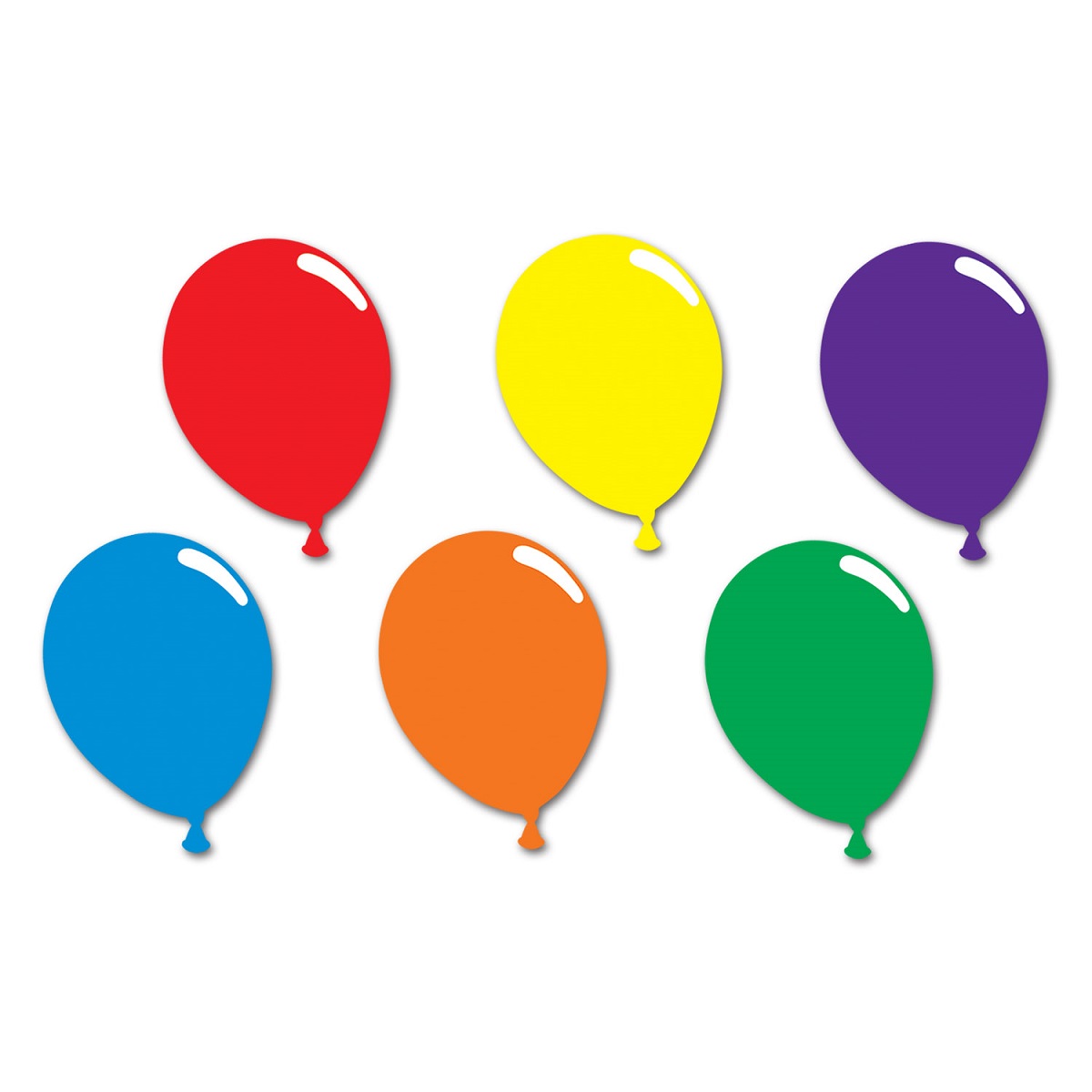 Party Central Club Pack of 24 Vibrantly Colored Balloon Silhouette Decors 15"