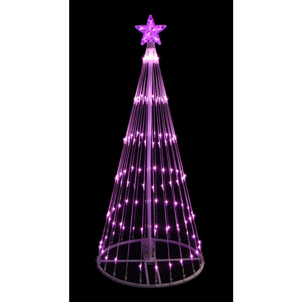 LB International 4' Pink LED Light Show Cone Christmas Tree Lighted Outdoor Decoration