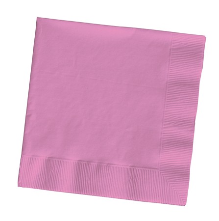 Party Central Club Pack of 500 Cotton Candy Pink Premium 3-Ply Disposable Beverage Napkins 5"