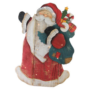 Northlight 19.5" Red and White LED Lighted Santa Claus Christmas