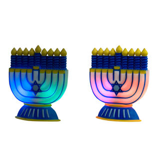Rite Lite 6 Battery Operated Color Changing Led Chanukah Hanukkah Menorah Window Decoration