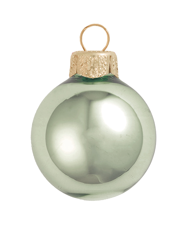 Whitehurst Shiny Finish Glass Christmas Ball Ornaments - 6" (150mm) - Green - 2ct
