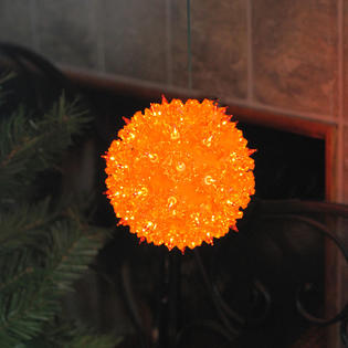 Hofert 5 Amber Orange Lighted Hanging Starlight Sphere Outdoor Christmas Decoration