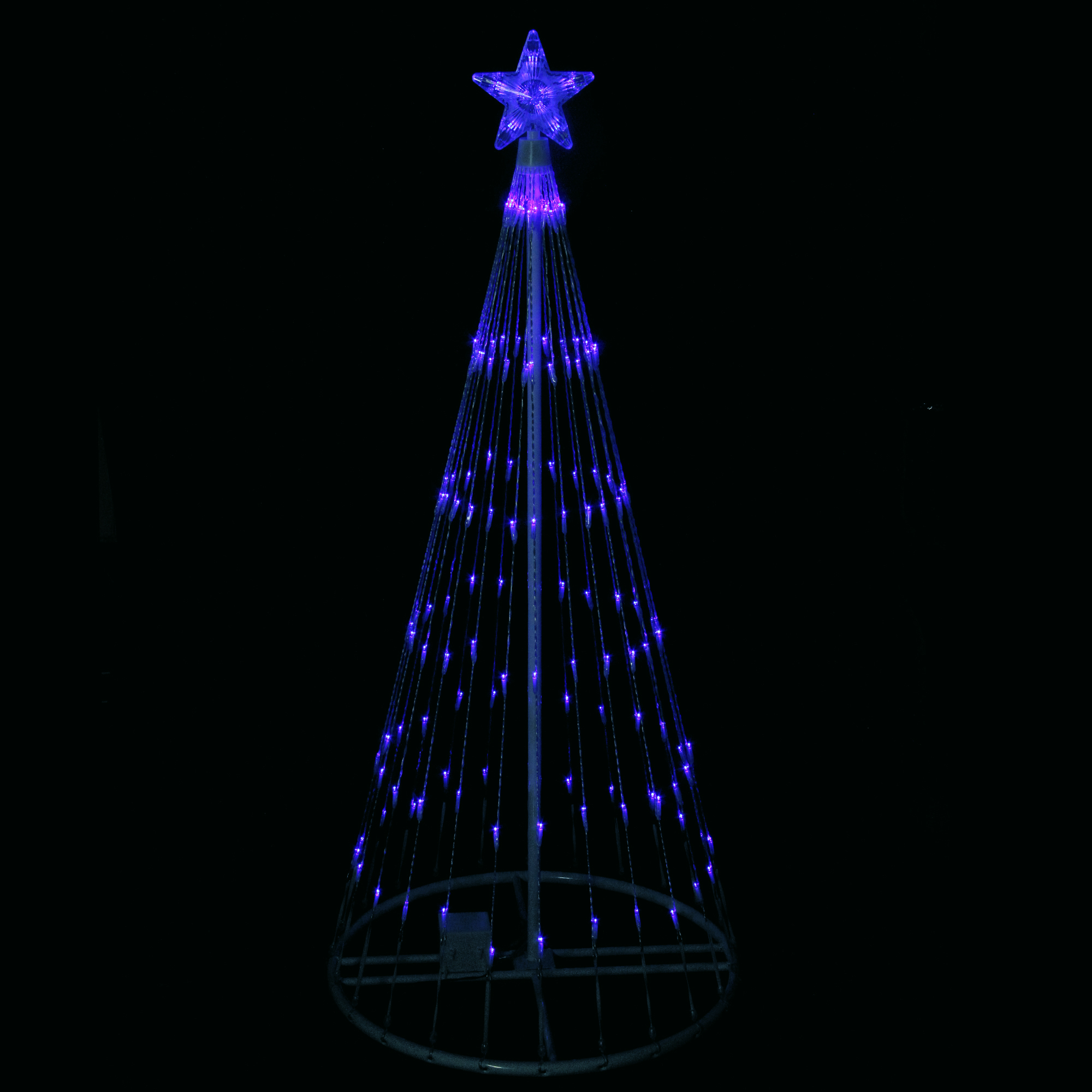 Northlight 608215035826 4' Blue LED Light Show Cone Christmas Tree ...