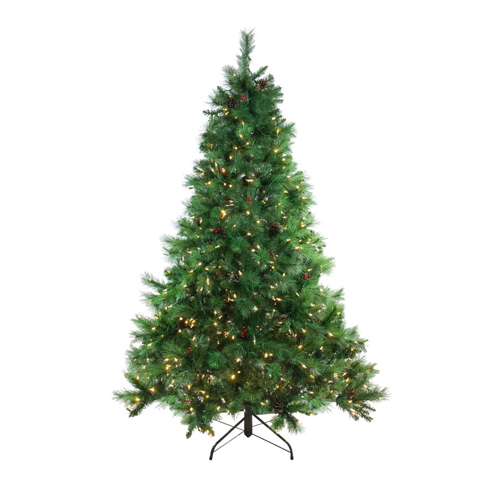 Northlight 6.5' Pre-Lit Full Denali Mixed Pine Artificial Christmas Tree - Multicolor Dual LED Lights