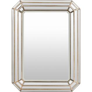 Tiwari Home 40 Beige Beveled Mirrored Wall Decor Accents