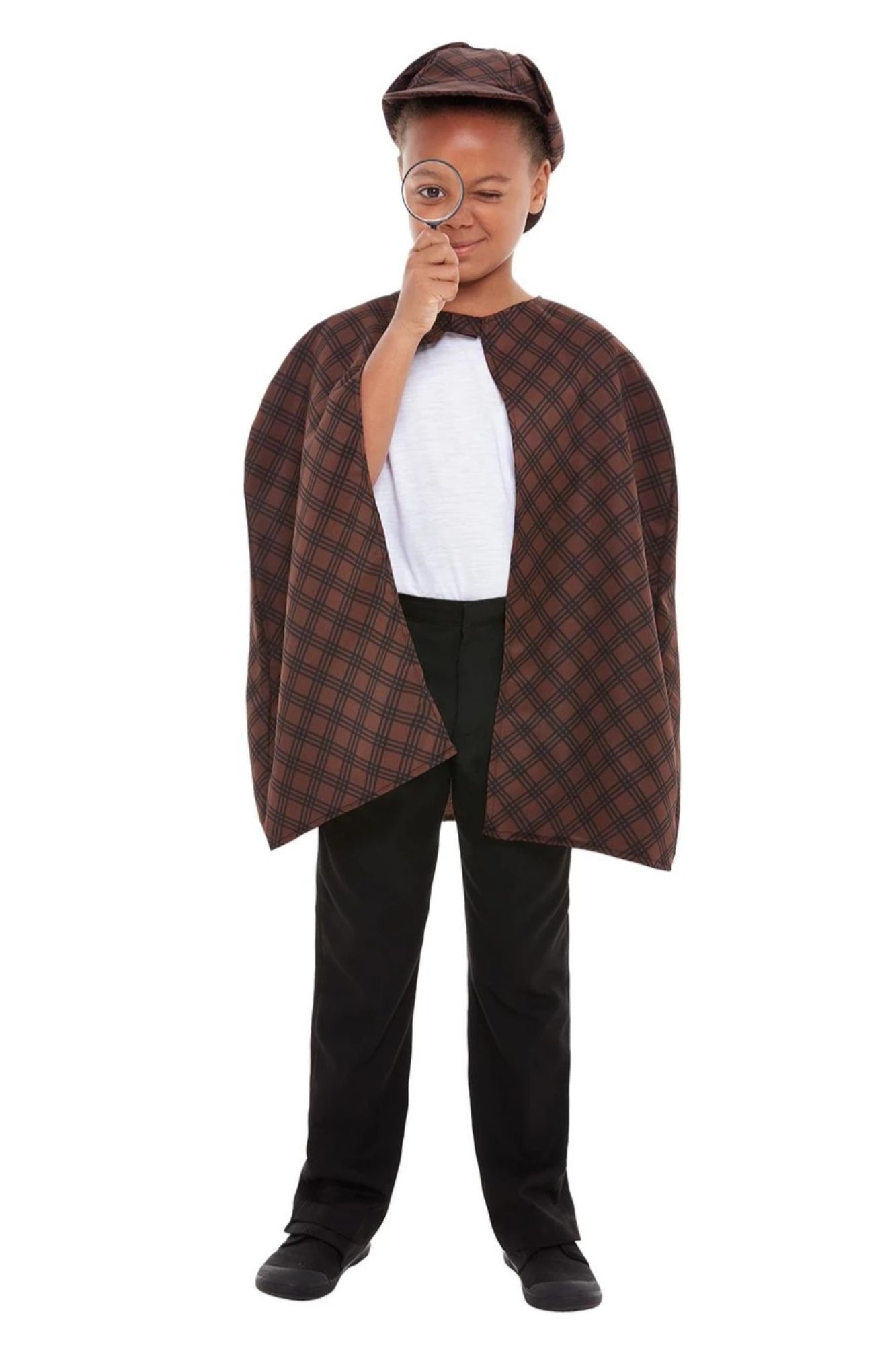 Smiffys 48" Brown and Black Unisex Child Halloween Detective Kit Costume Accessory - Large